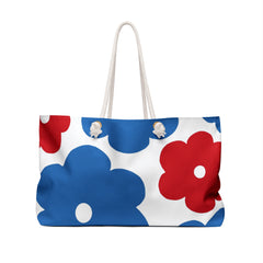 Red & Blue Floral Weekender Bag