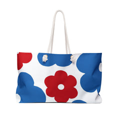 Red & Blue Floral Weekender Bag