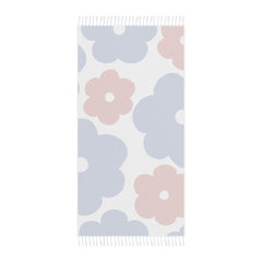 Floral Beach Towel – Red & Blue Turkish Throw