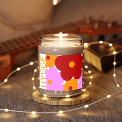 Hygge Floral Soy Candle — Scented Jar with White Lid