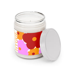 Hygge Floral Soy Candle — Scented Jar with White Lid