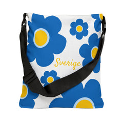 Sverige Flower Adjustable Tote Bag
