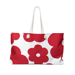 Red Floral Weekender Bag