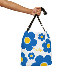 Sverige Flower Adjustable Tote Bag