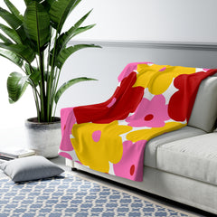 Floral Sherpa Fleece Blanket
