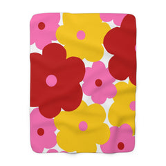 Floral Sherpa Fleece Blanket