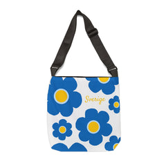 Sverige Flower Adjustable Tote Bag