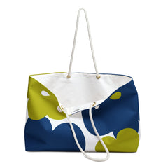 Bold Blue & Lime Flower Weekender Bag