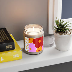 Hygge Floral Soy Candle — Scented Jar with White Lid