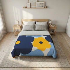 Blue & Yellow Flower Duvet Cover