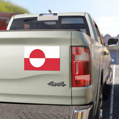 Greenland Flag Car Magnet