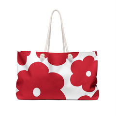 Red Floral Weekender Bag