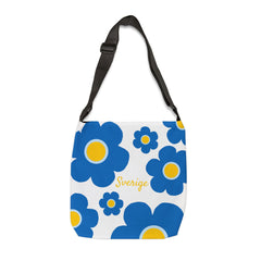 Sverige Flower Adjustable Tote Bag