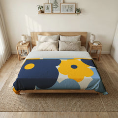 Blue & Yellow Flower Duvet Cover