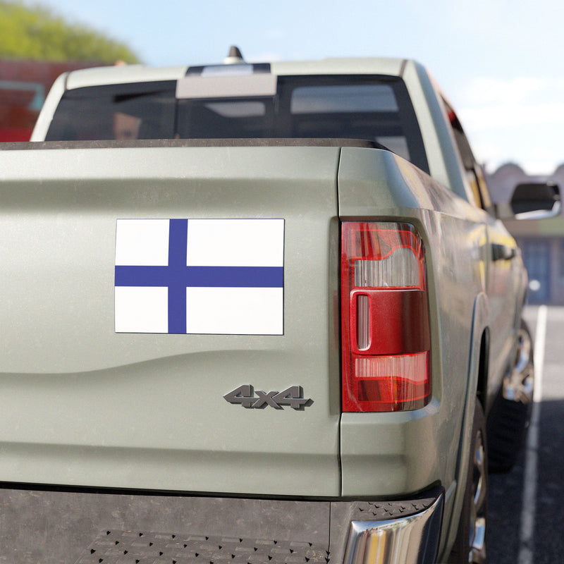 Finnish Flag Car Magnet