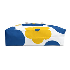 Bold Blue & Yellow Flower Weekender Bag