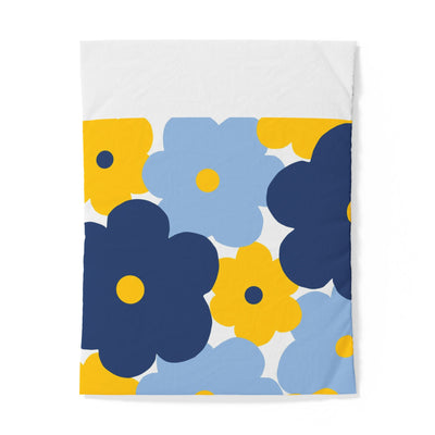 Blue & Yellow Flower Duvet Cover