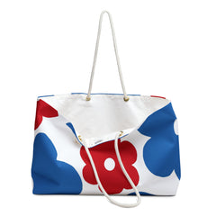 Red & Blue Floral Weekender Bag
