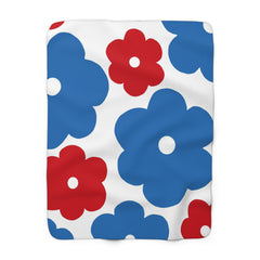 Floral Sherpa Fleece Blanket — Inspired by the Faroe Islands & Iceland