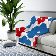 Floral Sherpa Fleece Blanket — Inspired by the Faroe Islands & Iceland