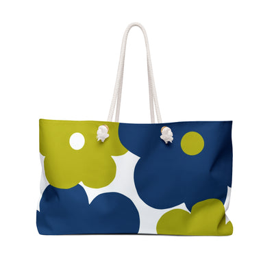 Bold Blue & Lime Flower Weekender Bag